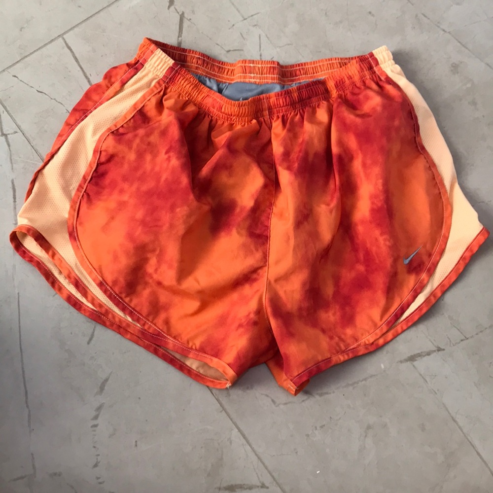 Orange tie-dye Nike running shorts!
